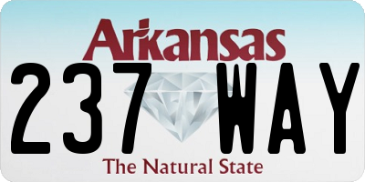 AR license plate 237WAY