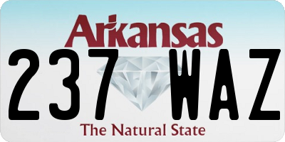AR license plate 237WAZ