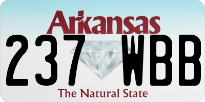 AR license plate 237WBB