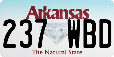 AR license plate 237WBD