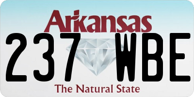 AR license plate 237WBE