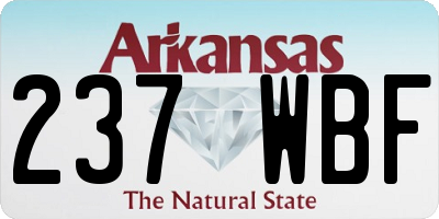 AR license plate 237WBF