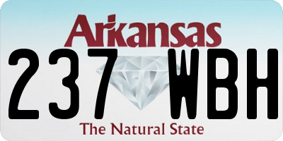 AR license plate 237WBH