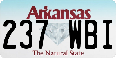 AR license plate 237WBI