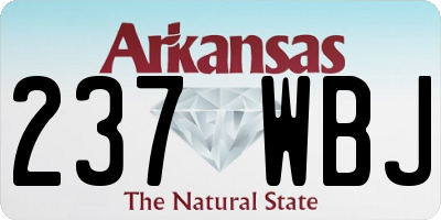 AR license plate 237WBJ