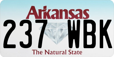 AR license plate 237WBK