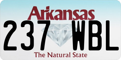 AR license plate 237WBL