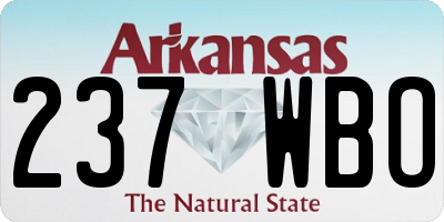 AR license plate 237WBO