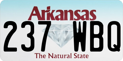 AR license plate 237WBQ