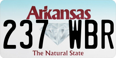 AR license plate 237WBR