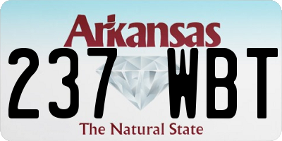 AR license plate 237WBT