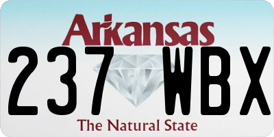 AR license plate 237WBX