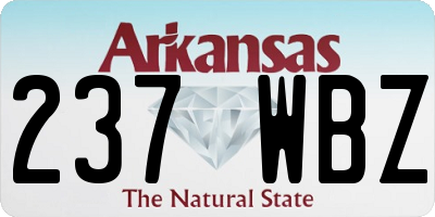 AR license plate 237WBZ
