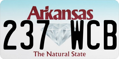 AR license plate 237WCB