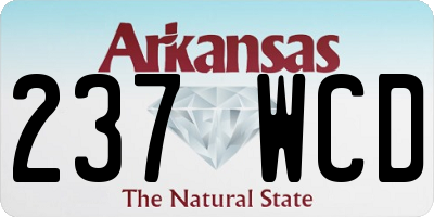 AR license plate 237WCD