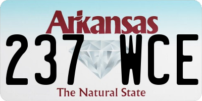 AR license plate 237WCE
