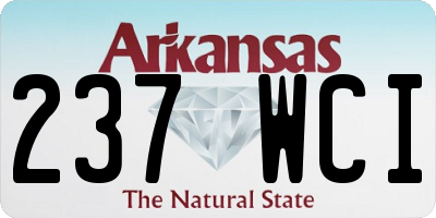 AR license plate 237WCI