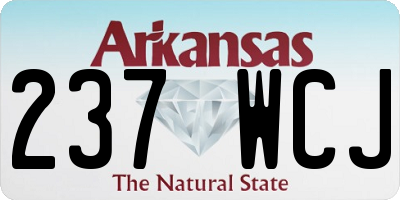 AR license plate 237WCJ