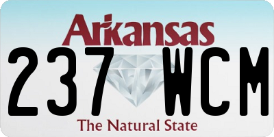 AR license plate 237WCM