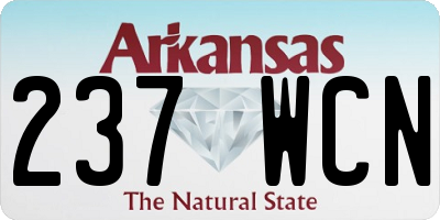 AR license plate 237WCN