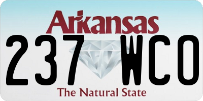 AR license plate 237WCO