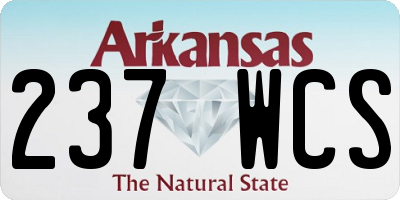 AR license plate 237WCS