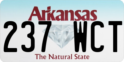 AR license plate 237WCT