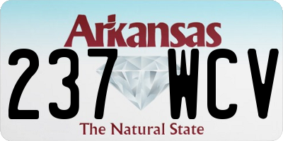 AR license plate 237WCV
