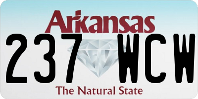 AR license plate 237WCW