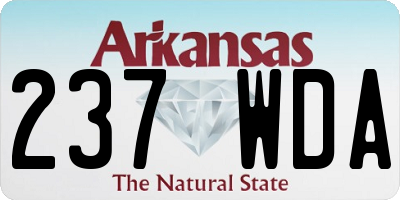 AR license plate 237WDA