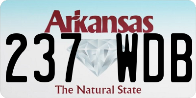 AR license plate 237WDB