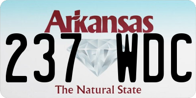 AR license plate 237WDC