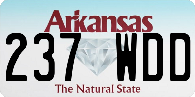 AR license plate 237WDD