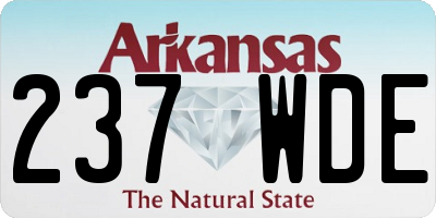 AR license plate 237WDE