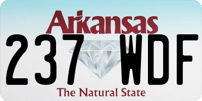 AR license plate 237WDF