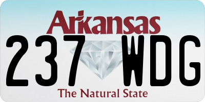 AR license plate 237WDG