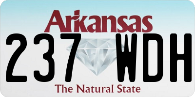 AR license plate 237WDH