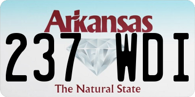 AR license plate 237WDI