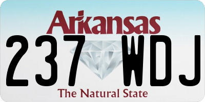 AR license plate 237WDJ