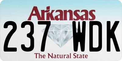 AR license plate 237WDK