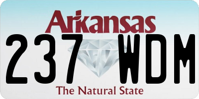 AR license plate 237WDM