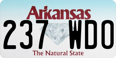 AR license plate 237WDO