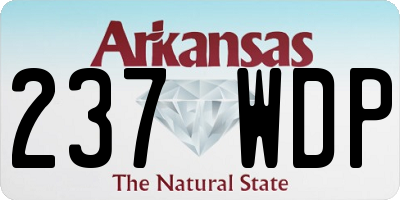 AR license plate 237WDP