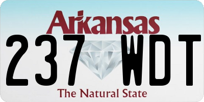 AR license plate 237WDT