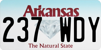 AR license plate 237WDY