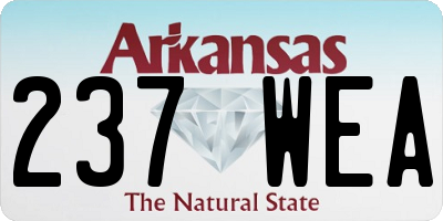 AR license plate 237WEA