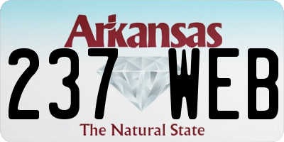 AR license plate 237WEB