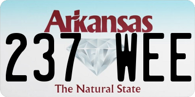 AR license plate 237WEE