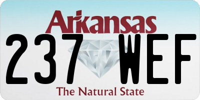 AR license plate 237WEF