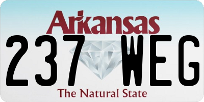 AR license plate 237WEG